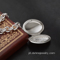 925 prata esterlina ovo em forma de pingente corrente colar gargantilha
